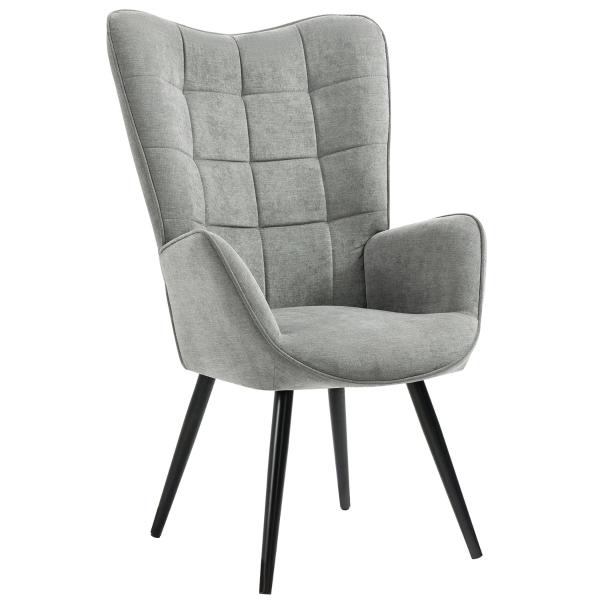 SILLÓN RECLINABLE 1 PERSONA FUNKEL TELA GRIS