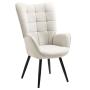SILLÓN RECLINABLE 1 PERSONA FUNKEL TELA Y MADERA BEIGE