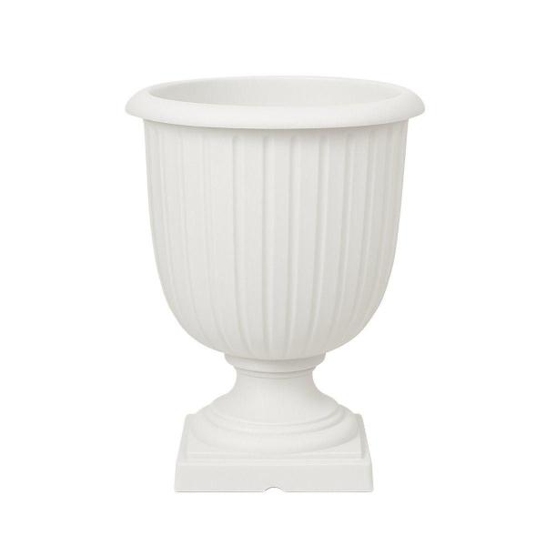 MACETA DE POLIETILENO TIPO COPA MEDIANA BLANCA 39.9 CM