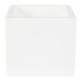MACETA DE POLIETILENO CÚBICA GRANDE BLANCA 40 CM PARA EXTERIOR