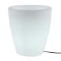 MACETA DE POLIETILENO CONICURVA MEDIANA NATURAL 40 CM CON LUZ PARA EXTERIOR