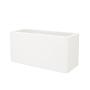 MACETA DE POLIETILENO RECTANGULAR GRANDE BLANCA 80 CM PARA EXTERIOR