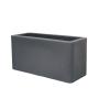 MACETA DE POLIETILENO JARDINERA RECTANGULAR GRANDE GRIS 80 X 38 CM