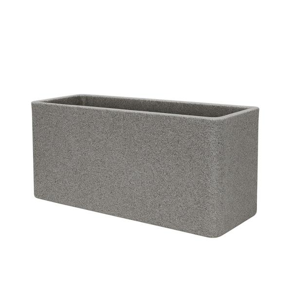 MACETA DE POLIETILENO JARDINERA RECTANGULAR GRANDE GRANITO 80 CM