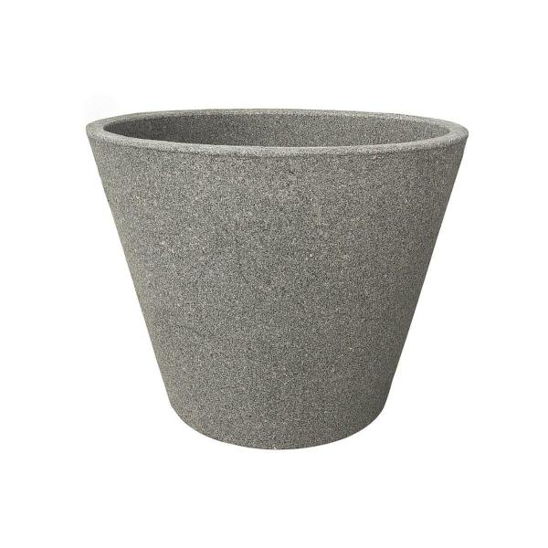 MACETA DE POLIETILENO CÓNICA MEDIANA GRANITO 36 CM