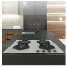PARRILLA GAS 60 CM ENCENDIDO ELECTRONICO GRIS