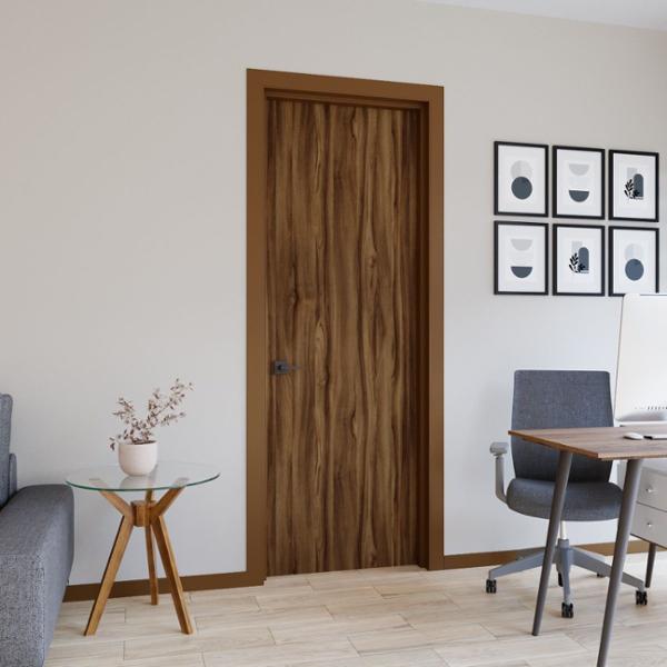 PUERTA INTERIOR TAMBOR 80 X 230 CM NOGAL TERRA AJUSTE EXPRESS PLUS