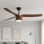 VENTILADOR DE TECHO TRIANGLE FLOW 52" LED INTEGRADO PARA INTERIOR NEGRO