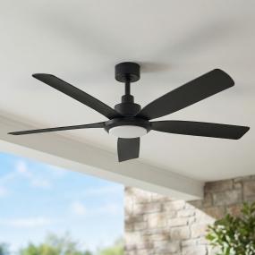 VENTILADOR DE TECHO AMAIA 56" LED INTEGRADO PARA INTERIOR/EXTERIOR NEGRO
