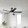 VENTILADOR DE TECHO SILVERTON 52" LED INTEGRADO PARA INTERIOR NEGRO