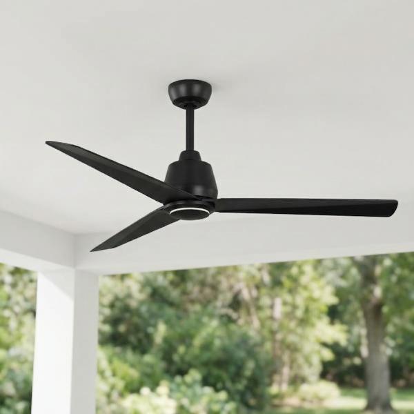 VENTILADOR DE TECHO SANDRO 56" LED INTEGRADO PARA INTERIOR/EXTERIOR NEGRO