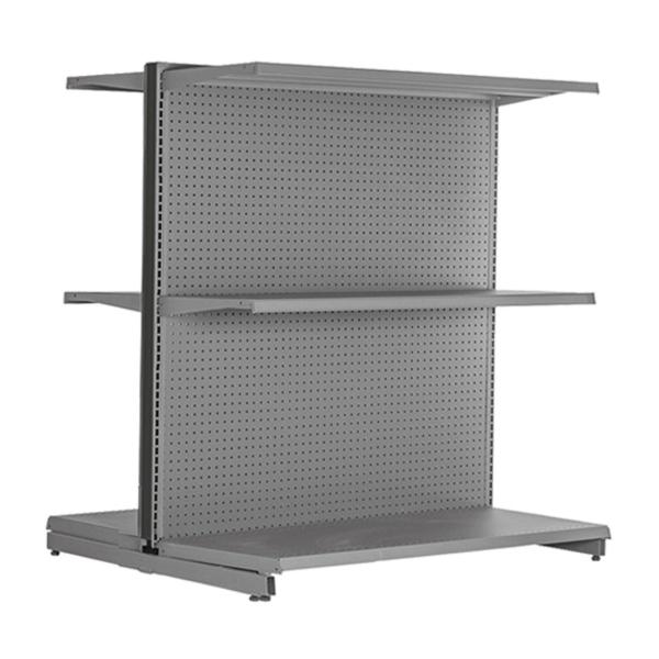 KIT DE TRAMO ADICIONAL DOBLE LADO PARA ESTANTERÍA GÓNDOLA COLOR GRIS