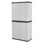 GABINETE ORGANIZADOR SÓLIDO 25 L PLÁSTICO GRIS CON PUERTAS