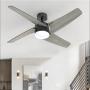 VENTILADOR DE TECHO 52" LED INTEGRADO PARA INTERIOR NEGRO