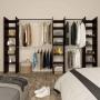 CLÓSET MELAMINA MODULAR 186 X 298 X 39 CM CAFÉ EXPRESSO 3 TORRES