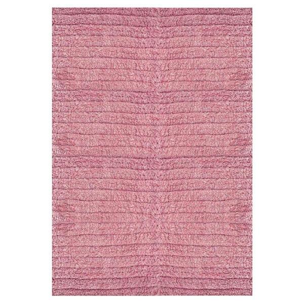 TAPETE PARA SALA POLIÉSTER 120 X 170 CM ROSA MUY SUAVE AL TACTO