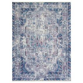 TAPETE PARA SALA ALGODÓN 200 X 290 CM AZUL DOBLABLE