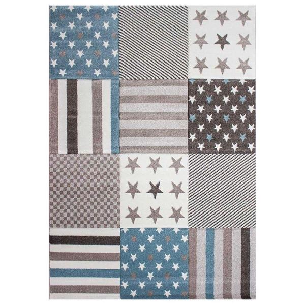 TAPETE PARA SALA POLIPROPILENO 120 X 170 CM MULTICOLOR PATCHWORK SUAVE Y RESISTENTE