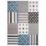 TAPETE PARA SALA POLIPROPILENO 120 X 170 CM MULTICOLOR PATCHWORK SUAVE Y RESISTENTE
