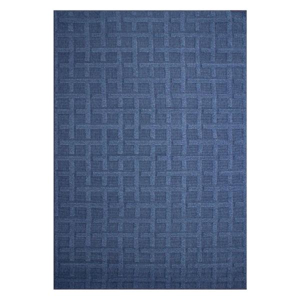 TAPETE PARA SALA POLIPROPILENO 200 X 290 CM AZUL RESISTENTE AL USO DIARIO