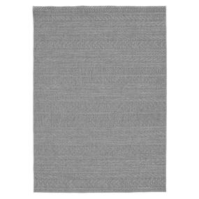 TAPETE PARA SALA POLIPROPILENO 160 X 230 CM GRIS RESISTENTE AL DESGASTE