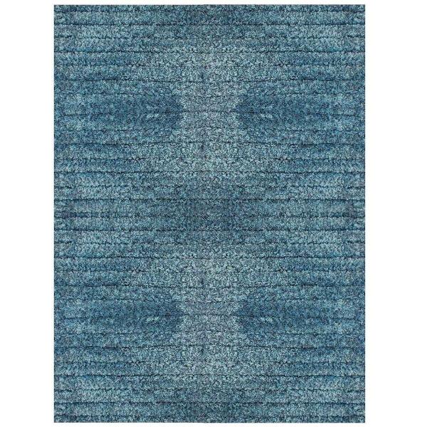 TAPETE PARA SALA POLIÉSTER 200 X 290 CM AZUL SUAVE AL TACTO