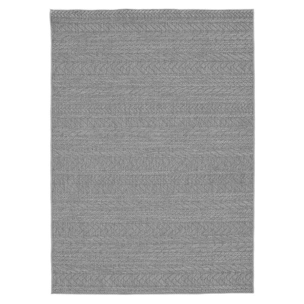 TAPETE PARA SALA POLIPROPILENO 120 X 170 CM GRIS RESISTENTE