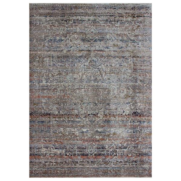 TAPETE PARA SALA POLIÉSTER Y VISCOSA 160 X 230 CM MULTICOLOR DISEÑO CLÁSICO Y FÁCIL MANTENIMIENTO