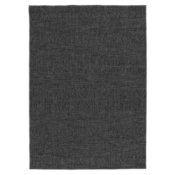 TAPETE PARA SALA POLIPROPILENO 120 X 170 CM GRIS RESISTENTE Y FÁCIL DE MANTENER