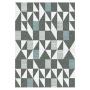 TAPETE PARA SALA POLIPROPILENO 120 X 170 CM AZUL GEOMÉTRICO SUAVE AL TACTO
