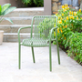 SILLA DE JARDÍN DE PLÁSTICO VERDE OLIVO