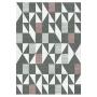 TAPETE PARA SALA POLIPROPILENO 160 X 230 CM ROJO GEOMÉTRICO SUAVE AL TACTO