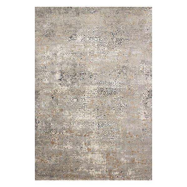 TAPETE PARA SALA VISCOSA 200 X 300 CM GRIS ABSTRACTO SUAVE AL TACTO