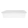 CAJA ORGANIZADORA TRANSPARENTE 27 L PLÁSTICO TAPA BLANCA APILABLE