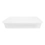 CAJA ORGANIZADORA TRANSPARENTE 39 L PLÁSTICO TAPA BLANCA APILABLE