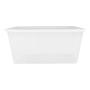 CAJA ORGANIZADORA TRANSPARENTE 85 L PLÁSTICO TAPA BLANCA APILABLE