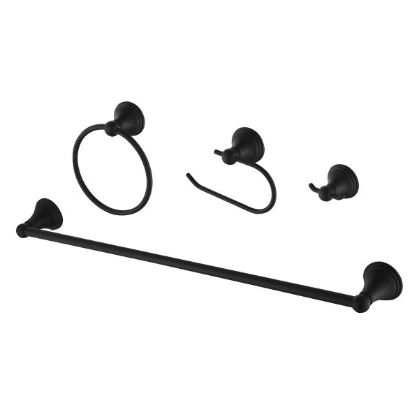 JUEGO DE ACCESORIOS PARA BAÑO DALLAS NEGRO