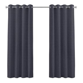 cortina black out embossed two pack gris oxford 134x213cm