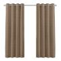 cortina black out embossed two pack café 134x213cm