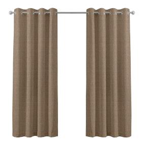 cortina black out embossed two pack café 134x213cm