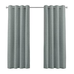 cortina black out embossed two pack gris metal 134x213cm