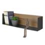 REPISA ELEGANCE DECORATIVA SOPORTA HASTA 20 KG 15 X 50 X 17.5 CM ACERO NOGAL