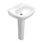 LAVABO PARA BAÑO CON PEDESTAL BLANCO 81 X 43.5 X 36 CM 4"
