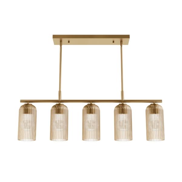 LÁMPARA COLGANTE LINEAR BEVERLY GLEN 5 FOCOS JASMINE ROTH