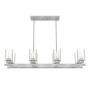 LÁMPARA COLGANTE LINEAR HARTLAND DE 8 FOCOS PLATA