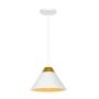 LÁMPARA COLGANTE 8044 BLANCO/DORADO 1 LUZ E27