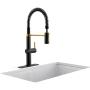 CLARUS LLAVE DE COCINA SEMI PROFESIONAL NEGRO LATÓN