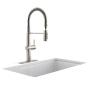 LLAVE PARA FREGADERO MONOMANDO ACERO INOXIDABLE CUELLO ALTO 22" EXTRAÍBLE