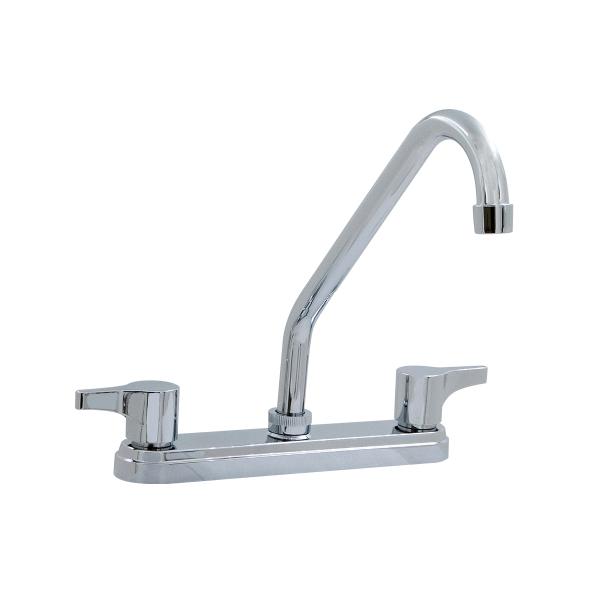 LLAVE PARA FREGADERO DUOMANDO CROMO MANERAL MANERAL TIPO PALANCA 13" FÁCIL INSTALACIÓN