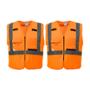 COMBO DE DOS CHALECOS DE SEGURIDAD DE ALTA VISIBILIDAD CLASE 2 TALLA L/ XL